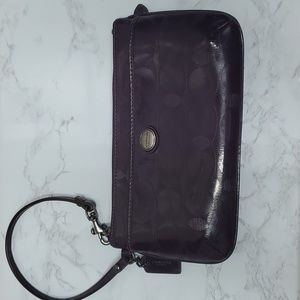 Coach Wristlet in Dark Purple